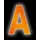 CONACORD Klebebuchstabe A Reflektierend 8 cm Orange