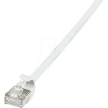 Logilink CQ9021S RJ45 Patchkabel CAT 6a U/FTP 0.50m Weiß extrem dünn, Flammwidrig, Flexibel, Folienschirm, Halogenfrei, mit
