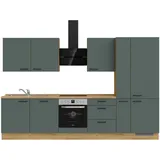 Nobilia Küchenleerblock Easytouch, II"", grün (front: lacklaminat mineralgrün ultramatt, korpus: Küchen, Küchenzeilen , Küchenblöcke, Küchenzeilen