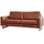 KAWOLA Sofa VILNIUS 3-Sitzer Kunstleder mit Lederanteil cognac