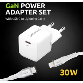 Intenso Power Adapter 30W USB-C mit Lightning-Kabel