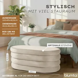 Blumtal Sitzhocker Blumtal Samt 45 x 42,5 x 110 cm Beige
