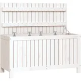 vidaXL Gartentruhe 115 x 49 x 60 cm Weiß