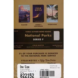 Field Notes Memo Book National Parks 3er Pack 8,9 x 14,9 cm kariert