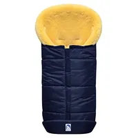 Heitmann-Felle Premium Lammfellfußsack Eisbärchen marine