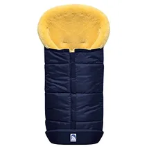 Heitmann-Felle Premium Lammfellfußsack Eisbärchen marine