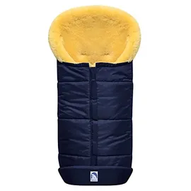 Heitmann-Felle Premium Lammfellfußsack Eisbärchen marine