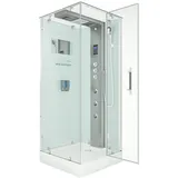 AcquaVapore D38-20R1 Komplettdusche 100 x 100 cm weiß Sicherheitsglas D38-20R1