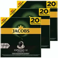 JACOBS Espresso 12 Ristretto KaffeeKAPSELN NESPRESSO Kompatibel 60 Kapseln
