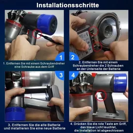 Bonadget V8 Akku Li-Ionen Batterie für Dyson V8 Absolute Animal SV10 Schnurfreier