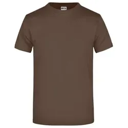 Komfort T-Shirt Rundhals JN002, braun, Größe 4XL - braun - 4XL