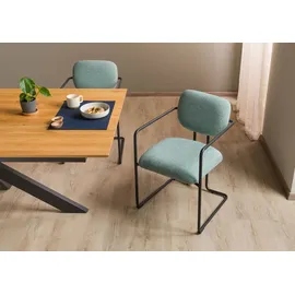 MASSIVMOEBEL24.DE Polsterstuhl Polyester türkis 2er Set