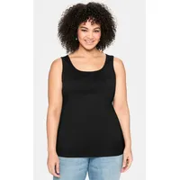 Sheego Shirttop Tanktop schwarz|weiß 44