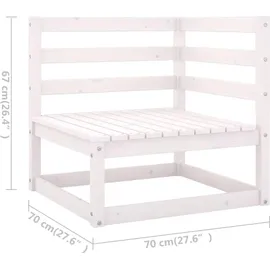 vidaXL Modell 16 Loungeset Kiefer weiß