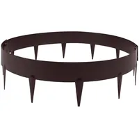 HORNVAL Stahl Baumumrandung mit Dornen - Wurzelsperren aus Zinkblech - Matt Bronze O2A Ø 0,6m Baumring - Rhizomsperre Garten Zaun Rasenkante Metall - Zaun Garten Beeteinfassung Metall