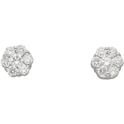 Paar Ohrhänger ADELIA ́S, silber, Ohrringe, Damen, Damen, 0,21 ct VVS = sehr sehr kleine Einschlüsse, Weißgold 585, mit Diamant / Brillant für Damen