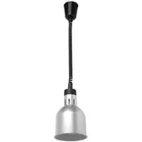 Hendi Wärmelampe, Zylinder, Inkl. Bruchsicher Infrarotlampe, Höhenverstellbar, zum Warmhalten von Speisen, Speisenwärmer, E27 Fassung, 230V/250W, ø175x(H) 250mm, Aluminium, Silber