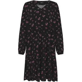 Zero Blusenkleid mit Blumen Schwarz/Pink 42
