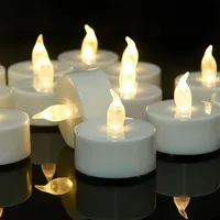 CANDLELAS LED Teelichter Flammenloses Kerzen, 50 Stück Realistische Flamme Helle Blinkend Teelicht, Langlebig Led Teelichte für Dekoration Hochzeit Festival Parteien Hauptdekorationen (Warmes Weiß)