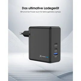 Xlayer Powercharger 140W mit 2x USB-C 1x USB-A GaN-Technologie