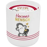 SHEEPWORLD Kerze in Porzellanbecher "Herzensmensch", mit Golddruck