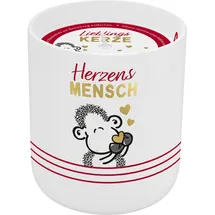 SHEEPWORLD Kerze in Porzellanbecher "Herzensmensch", mit Golddruck