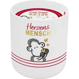 SHEEPWORLD Kerze in Porzellanbecher "Herzensmensch", mit Golddruck