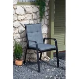 gardenson Niederlehner Auflage 101 x 50 x 6 cm grau/weiß 4 St.