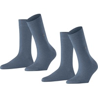 Burlington Damen Socken Everyday Blau 2er Pack, - 41)