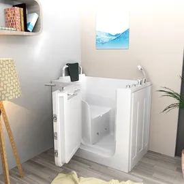 AcquaVapore Sitzwanne Badewanne mit Tür 68 x 110 cm (S08WP-A-L)