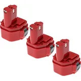 EXTENSILO 3x Akku kompatibel mit Klauke Es 50plus, Es 85, Esg 45plus, Esg 50plus, Esg 85plus Elektrowerkzeug (3300 mAh, NiMH, 12 V)