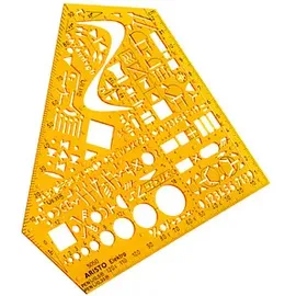 ARISTO Zeichenschablone gelb-transparent