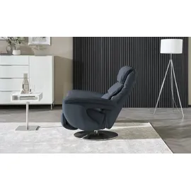 HIMOLLA Relaxsessel Leder 83 x 107 x 88 cm Blau mit Relax-Funktion