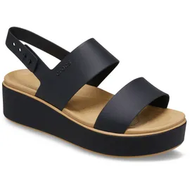 Crocs Brooklyn Matte Wrap Low Wedge Damen Black/Cashew 38