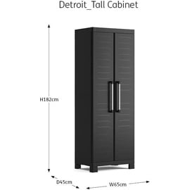 KETER Detroit 0,65 x 0,45 x 1,82 m schwarz