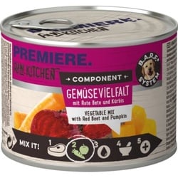 PREMIERE RAW KITCHEN Nassfutter Hund Adult Component, Gemüsevielfalt Obst & Gemüse 12x200 g