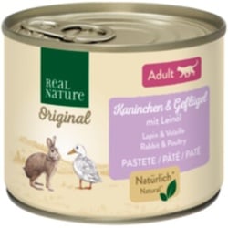 REAL NATURE Adult Kaninchen & Geflügel mit Leinöl 6x200 g