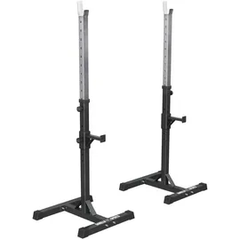 Gorilla Sports Squat Rack Hantelständer Schwarz 105–172 cm