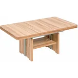 COUCHTISCH höhenverstellbar und ausziehbar Cindee 100x56x60 Kernbuche