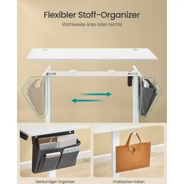 Songmics Schreibtisch 120 cm weiß