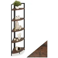 Tectake tectake® Eckregal, Industrial Style, mit 5 Ebenen, inklusive