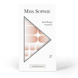Miss Sophie Nail Wraps for pedicure Nageldesign Nude Babyboomer 