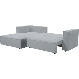 werk2 Eckcouch Cord 2-Sitzer Grau