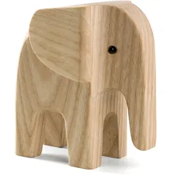 Hochwertige Dekofigur Elefant Esche natur 5,8 x 11 cm