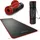 DH FitLife Trainingsmatte Fitnessmatte, Sportmatte 183*61*1 cm, Gymnastikmatte extra reißfest, Yogamatte rutschfest und dick, Workout Matte (Schwarz) - Schwarz