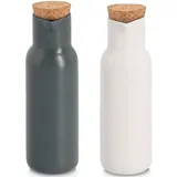 Zeller Essig-/Ölflasche 300 ml Keramik Grau