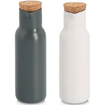 Zeller Essig-/Ölflasche 300 ml Keramik Grau