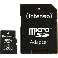 Intenso microSDHC Card      32GB C10 UHS-I Premium mit Adapter