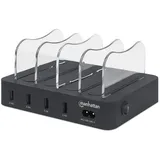 Manhattan 4-Port USB-Ladestation schwarz (102261)