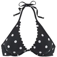 LASCANA Bügel-Bikini-Top Damen Schwarz/Weiß 42 Cup F